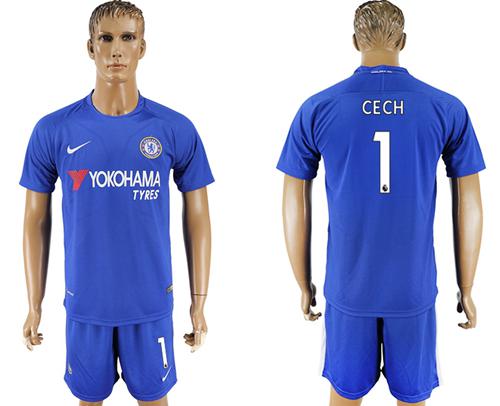 Chelsea #1 Cech Home Soccer Club Jersey - Click Image to Close